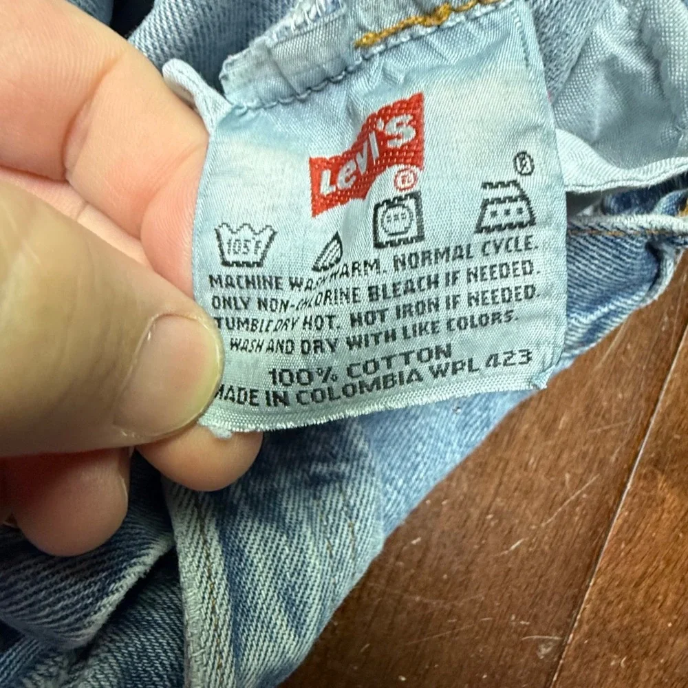 Vtg Levi's 501 Straight Leg Jeans Men 40x30 Light Wash Blue Button Fly Y2K
